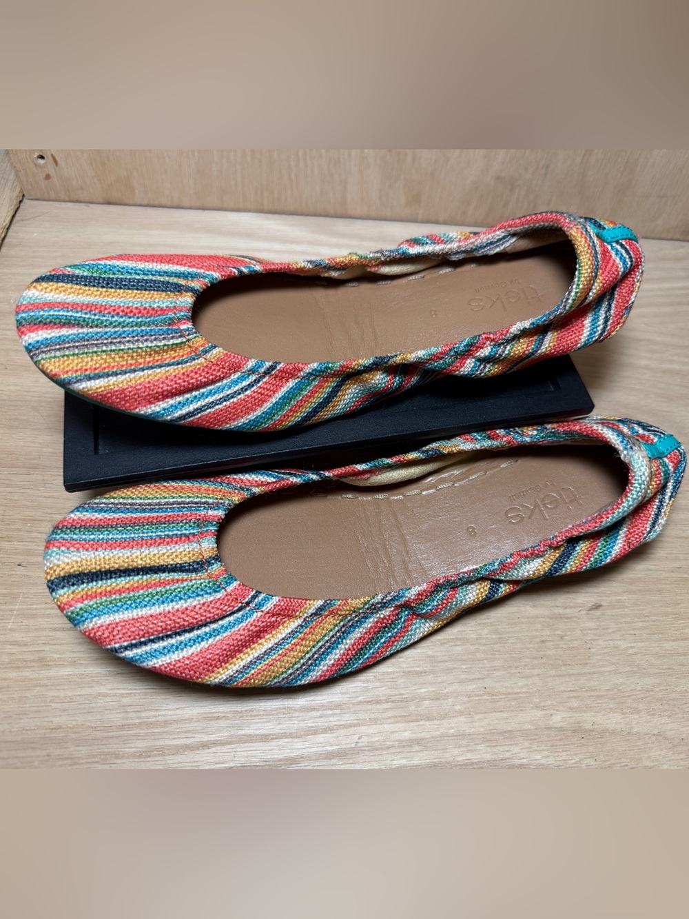 TIEKS by Gavrieli Sunset Stripes Ballet Flats Size 8